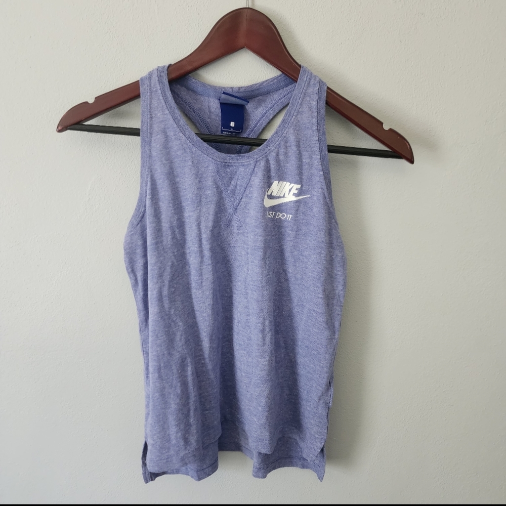 Nike Lightweight Blue Athletic Racer Back Tank Top Size Large